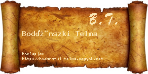 Bodánszki Telma névjegykártya